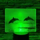Delfinek a naplementében 7 színű valósághű 3D led lámpa