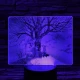 Róka a hóesésben 7 színű valósághű 3D led lámpa