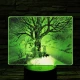 Róka a hóesésben 7 színű valósághű 3D led lámpa