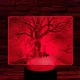Róka a hóesésben 7 színű valósághű 3D led lámpa