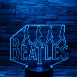 Beatles 7 színű 3D led lámpa