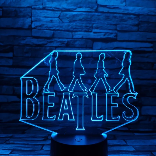 Beatles 7 színű 3D led lámpa