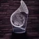Kürt 7 színű 3D led lámpa