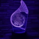 Kürt 7 színű 3D led lámpa