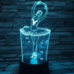 Balerina 3D led lámpa