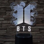 BTS 7 színű 3D led lámpa