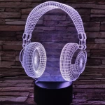 Fejhallgató 3  7 színű 3D led lámpa