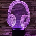 Fejhallgató 3  7 színű 3D led lámpa