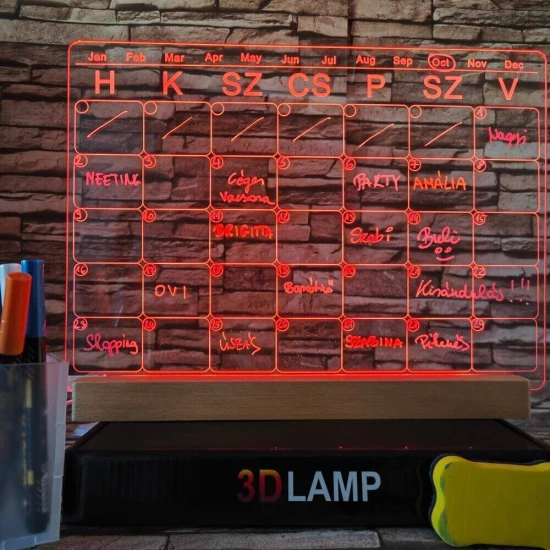 Órarend, Tervező 33*24 cm LED tábla