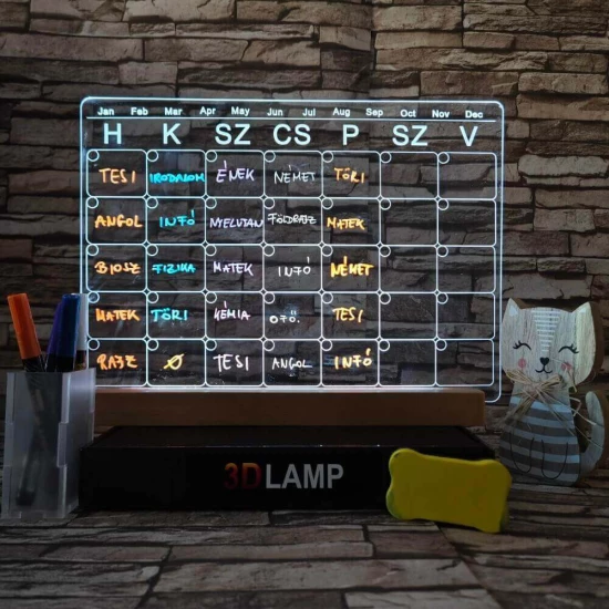 Órarend, Tervező 33*24 cm LED tábla