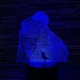 Két Kutya 7 színű 3D led lámpa