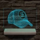 Baseball sapka egyedi névvel 20 cm fa talppal 7 színű 3D led lámpa
