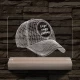 Baseball sapka egyedi névvel 20 cm fa talppal 7 színű 3D led lámpa