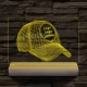 Baseball sapka egyedi névvel 20 cm fa talppal 7 színű 3D led lámpa