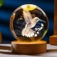 Kristálygömb Kolibri 7 színű 3D LED lámpa