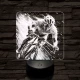 Száguldó bringás 7 színű valósághű 3D led lámpa