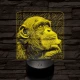 Gondolkodó majom 7 színű valósághű 3D led lámpa