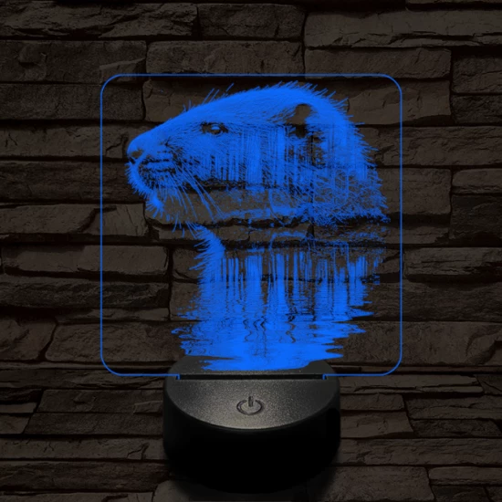 Hódolat 7 színű valósághű 3D led lámpa