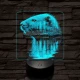 Hódolat 7 színű valósághű 3D led lámpa