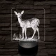 Szelíd őzike 7 színű valósághű 3D led lámpa