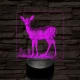 Szelíd őzike 7 színű valósághű 3D led lámpa