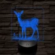 Szelíd őzike 7 színű valósághű 3D led lámpa