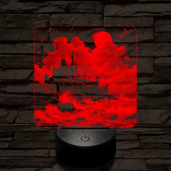 Indiai palota 7 színű valósághű 3D led lámpa