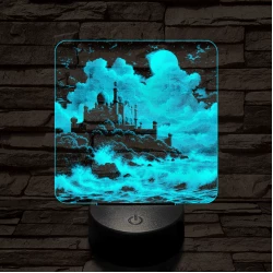 Indiai palota 7 színű valósághű 3D led lámpa