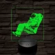 Űrbéli kényelem 7 színű valósághű 3D led lámpa