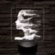 A tenger arca 7 színű valósághű 3D led lámpa