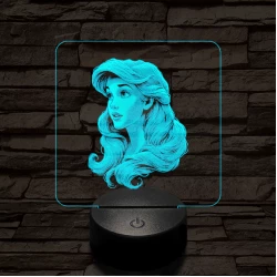 Ariel csodálat 7 színű valósághű 3D led lámpa