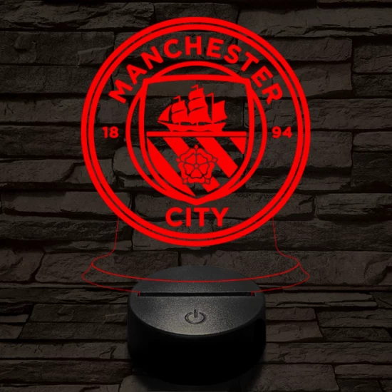 Manchester City FC 3D led lámpa