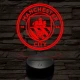 Manchester City FC 3D led lámpa