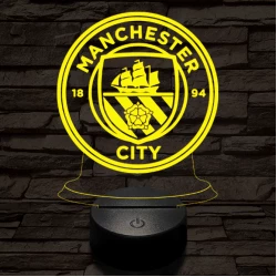 Manchester City FC 3D led lámpa