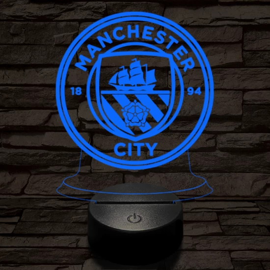 Manchester City FC 3D led lámpa