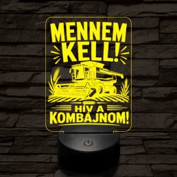 Kombájnos szakma lámpa – 7 színű, színváltós 3D LED lámpa