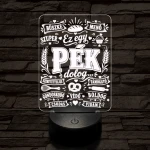 Pék szakma lámpa – 7 színű, színváltós 3D LED lámpa