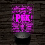 Pék szakma lámpa – 7 színű, színváltós 3D LED lámpa