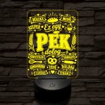 Pék szakma lámpa – 7 színű, színváltós 3D LED lámpa