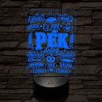Pék szakma lámpa – 7 színű, színváltós 3D LED lámpa