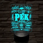 Pék szakma lámpa – 7 színű, színváltós 3D LED lámpa