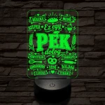 Pék szakma lámpa – 7 színű, színváltós 3D LED lámpa