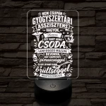 Gyógyszertári asszisztens szakma lámpa – 7 színű, színváltós 3D LED lámpa