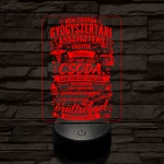 Gyógyszertári asszisztens szakma lámpa – 7 színű, színváltós 3D LED lámpa