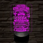 Gyógyszertári asszisztens szakma lámpa – 7 színű, színváltós 3D LED lámpa