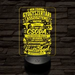 Gyógyszertári asszisztens szakma lámpa – 7 színű, színváltós 3D LED lámpa