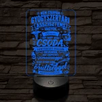 Gyógyszertári asszisztens szakma lámpa – 7 színű, színváltós 3D LED lámpa