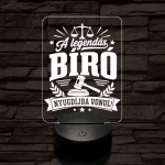 Bíró szakma lámpa – 7 színű, színváltós 3D LED lámpa