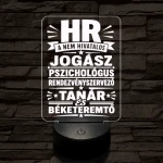 HR szakma lámpa – 7 színű, színváltós 3D LED lámpa