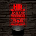 HR szakma lámpa – 7 színű, színváltós 3D LED lámpa
